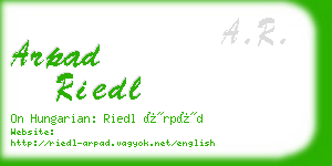 arpad riedl business card